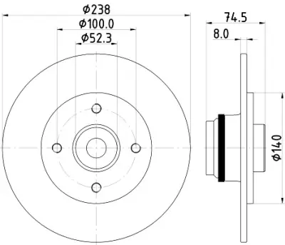 Mejor Precio Disco de freno HELLA 8DD 355 123-351 (Sustituye a 8DD 355 113-431)